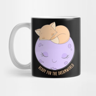 Ready for the dream world Hello little fox sleeping on a moon cute baby outfit Mug